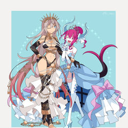 This is a pixiv picture whose title is 女王とシンデレラ.
