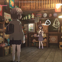 This is a pixiv picture whose title is 学校を休んだときだけ行けるお店の絵.