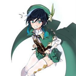 This is a pixiv picture whose title is 原神スカート企画:ウェンティ編.