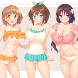 This is a pixiv picture whose title is 控え目？な水着.