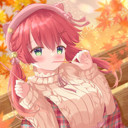 This is a pixiv picture whose title is 秋服みこち.