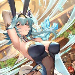 This is a pixiv picture whose title is batte bunny Eula.