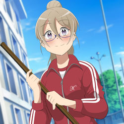 This is a pixiv picture whose title is 赤ジャージの女の子.