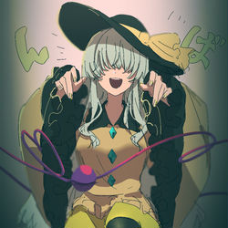 This is a pixiv picture whose title is 目隠れこいしちゃん.