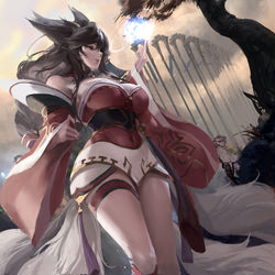 This is a pixiv picture whose title is ahri.