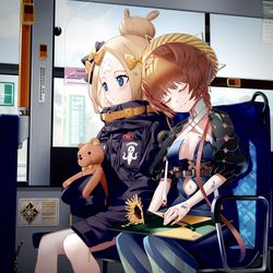 This is a pixiv picture whose title is バスで寄りかかられるアビーちゃん.
