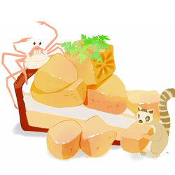 This is a pixiv picture whose title is 柿タルト.