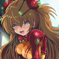 This is a pixiv picture whose title is 流れで着たは良いが流石に恥ずかしかったアスカ.
