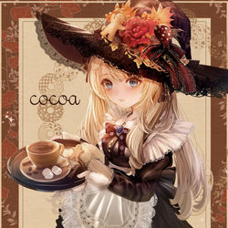 This is a pixiv picture whose title is メイド魔女(背景なし版).