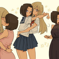 This is a pixiv picture whose title is nanoha&chidori.