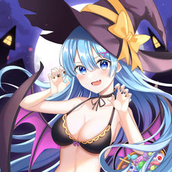 This is a pixiv picture whose title is halloween🎃.