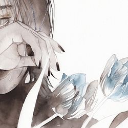 This is a pixiv picture whose title is 寒月（かんげつ）.