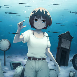 This is a pixiv picture whose title is 時間を忘れて.