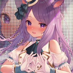 This is a pixiv picture whose title is ずきゅんどきゅん💜.