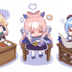 This is a pixiv picture whose title is 今日も残業！.