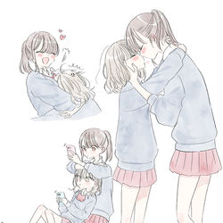 This is a pixiv picture whose title is 身長差カップル２.