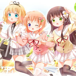 This is a pixiv picture whose title is アルバイト三姉妹🐇.