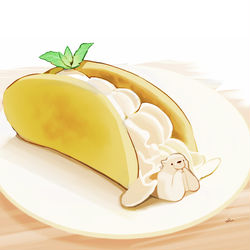 This is a pixiv picture whose title is しろくまオムレット.