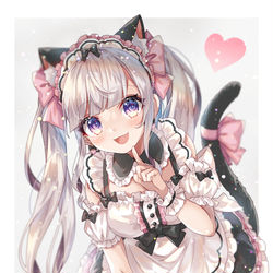 This is a pixiv picture whose title is ねこみみめいど.