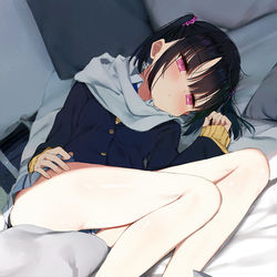 This is a pixiv picture whose title is 学校行くか迷う時の図.