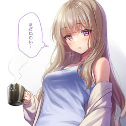 This is a pixiv picture whose title is 朝が苦手な子.
