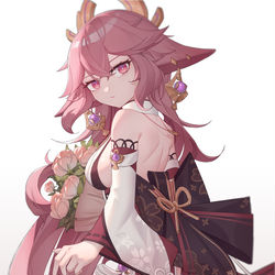 This is a pixiv picture whose title is 八重 神子.