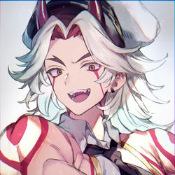 This is a pixiv picture whose title is Genshin X Azurlane.