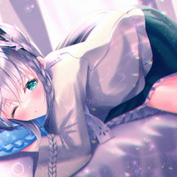 This is a pixiv picture whose title is ねむねむフブキちゃん.