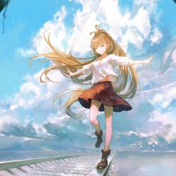 This is a pixiv picture whose title is fly~.