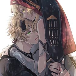This is a pixiv picture whose title is 原神まとめ（トマ蛍注意）.