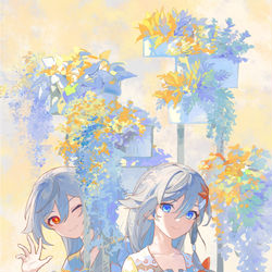 This is a pixiv picture whose title is 梦里花.