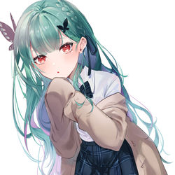 This is a pixiv picture whose title is 先輩…るしあのこと…好き…？.