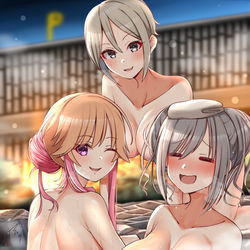 This is a pixiv picture whose title is 温泉絵.