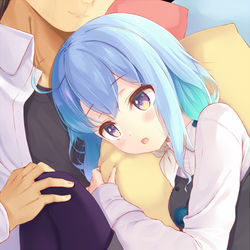 This is a pixiv picture whose title is 乗っかり娘.