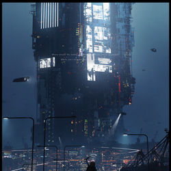 This is a pixiv picture whose title is 階層都市.