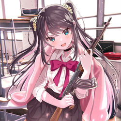 This is a pixiv picture whose title is 放課後カラシニコフ.