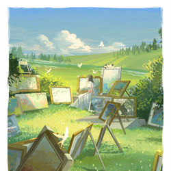 This is a pixiv picture whose title is 无法触及的身影.