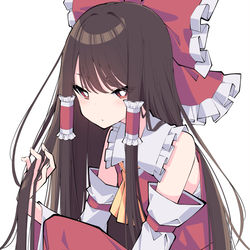 This is a pixiv picture whose title is ロングな霊夢.