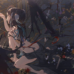 This is a pixiv picture whose title is 扉の隙間.