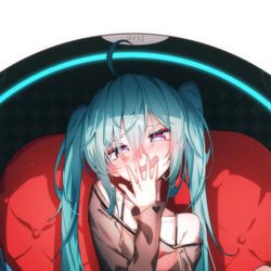 This is a pixiv picture whose title is miku fufu.