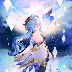 This is a pixiv picture whose title is 甘雨.