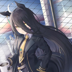 This is a pixiv picture whose title is マンハッタンカフェ　夜明けの街.