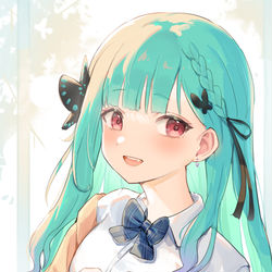 This is a pixiv picture whose title is 潤羽るしあ新衣装.