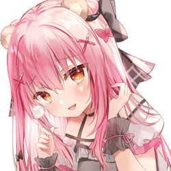 This is a pixiv picture whose title is りぼんASMR.