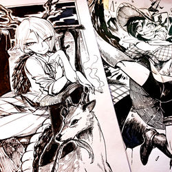 This is a pixiv picture whose title is 鬼形兽.