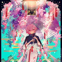 This is a pixiv picture whose title is しだれ桜.