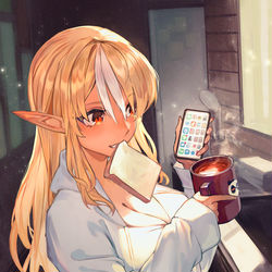 This is a pixiv picture whose title is 朝フレアちゃん.