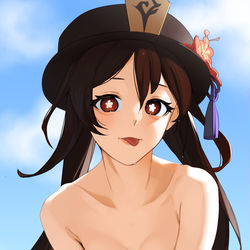This is a pixiv picture whose title is Hu Tao.