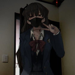 This is a pixiv picture whose title is 「冬コミ受かりました」.