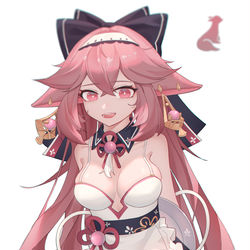This is a pixiv picture whose title is 女仆装八重神子.